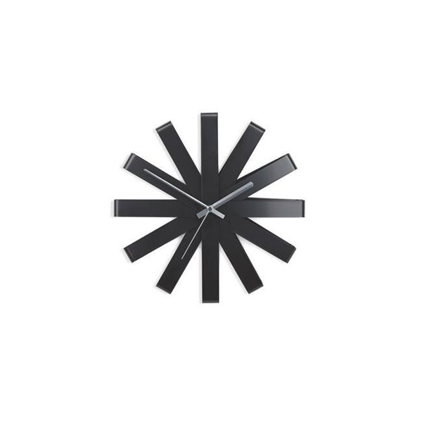 Umbra 118070-040 12 in. Ribbon Wall Clock - Black
